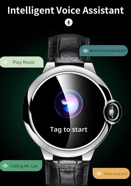 Smartwatch AW28 - Metal, Piel, IP67