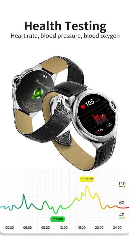 Smartwatch AW28 - Metal, Piel, IP67