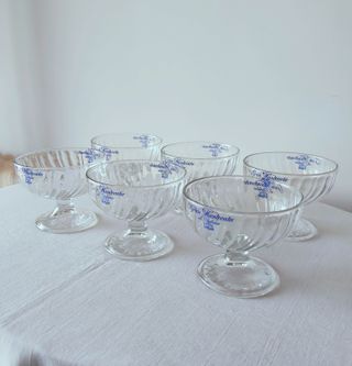 Set 6 coppe da gelato Sammontana, vintage anni '90