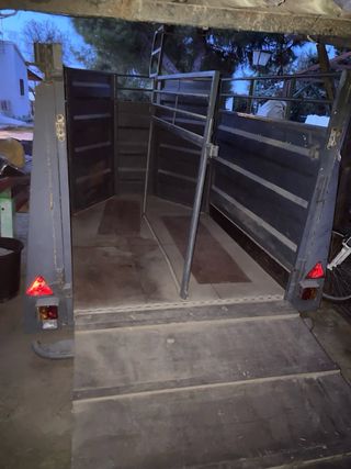 Remolque Van Caballosu marca ALE matrícula blanca