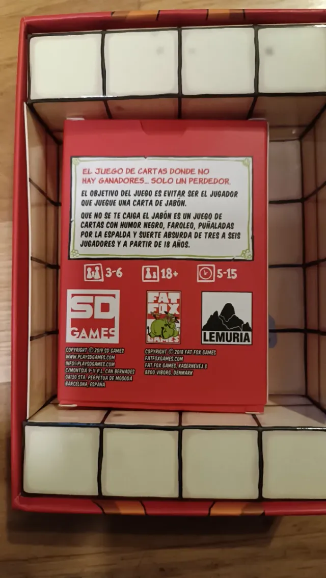 Que no se te caiga el jabón juego de mesa