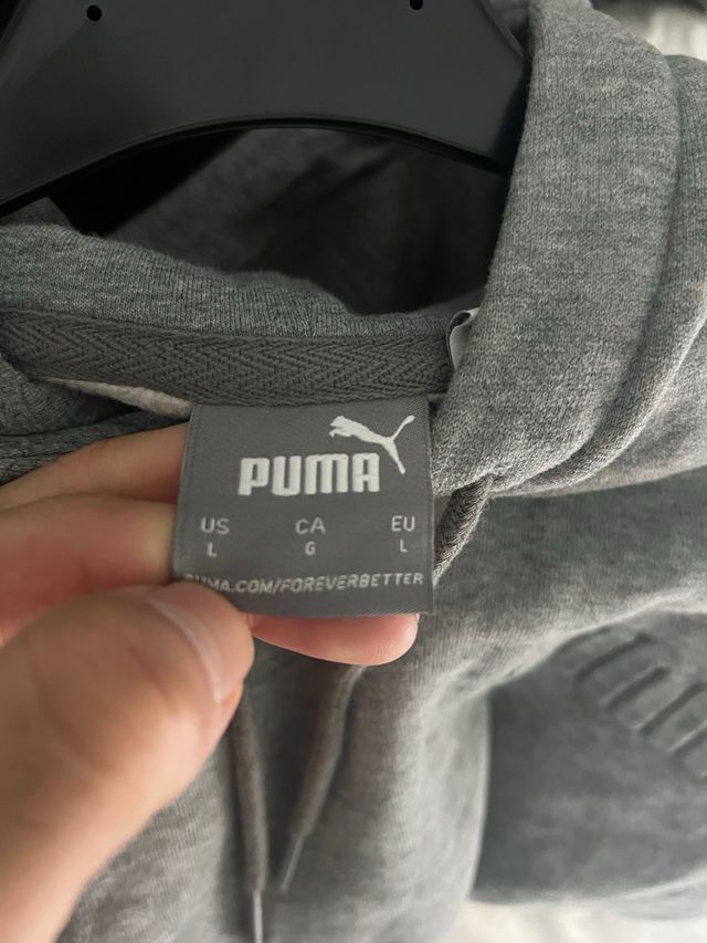 Sudadera Puma Gris con Logo