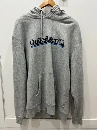 Sudadera Quiksilver Gris Logo Ola