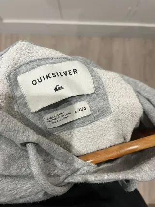 Sudadera Quiksilver Gris Logo Ola