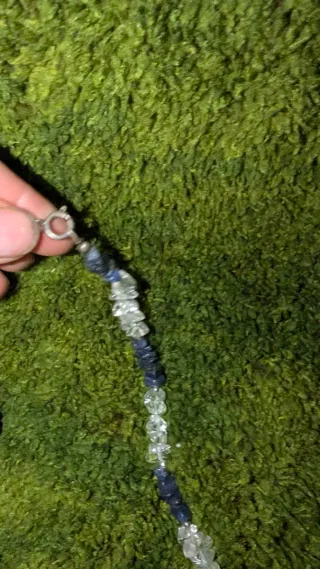 Collana quarzo e tenet,veri minerali pietre