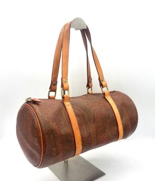 Bolso Estampado Paisley Marrón y Rojo