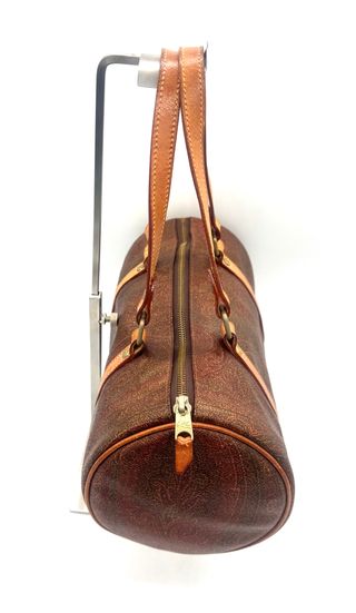 Bolso Estampado Paisley Marrón y Rojo