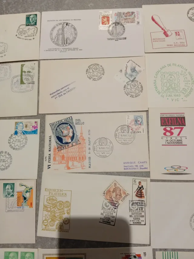Lotto di 20 buste e cartoline filateliche, esposizione ecc.
