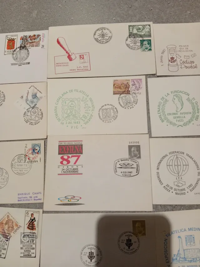 Lotto di 20 buste e cartoline filateliche, esposizione ecc.