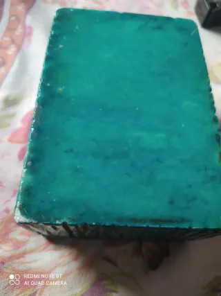 Antigua caja de joyas verde