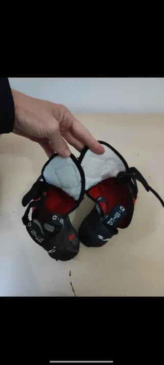 Pies de gato Saltic negros y rojos