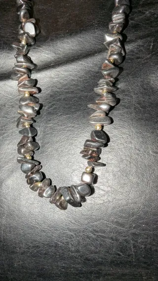 Collana Ematite Naturale pietra circolazione