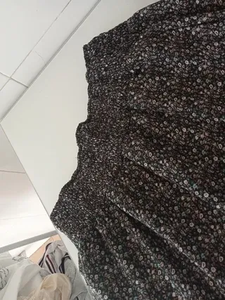 Falda Zara larga flores S/M