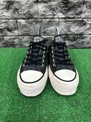 Converse Platform Glitter Nero Argento Tg 36