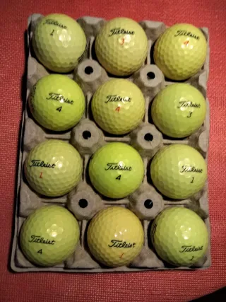 Lote 12 Bolas Golf Titleist Amarillas