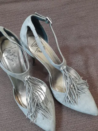 Sandalias Unisa Fiesta Tacón 10cm Gris