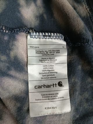 carhartt tshirt tie dye size XXXL blue