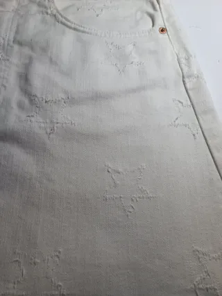 Falda vaquera blanca