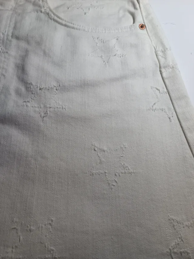 Falda vaquera blanca