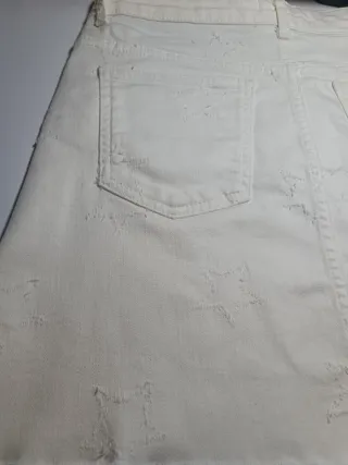 Falda vaquera blanca