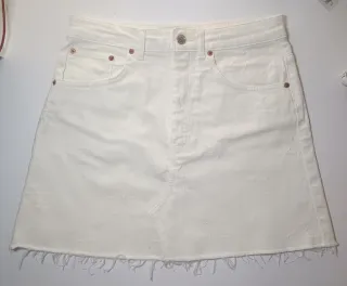 Falda vaquera blanca