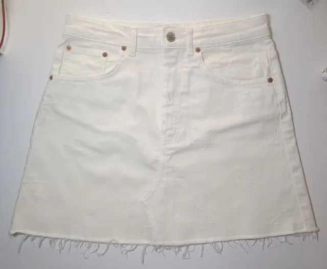 Falda vaquera blanca