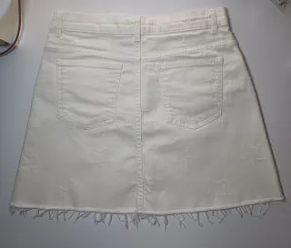 Falda vaquera blanca
