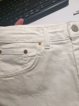 Falda vaquera blanca