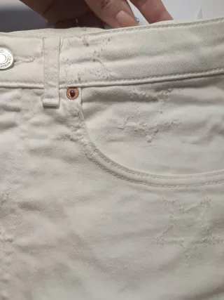 Falda vaquera blanca