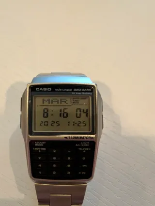 Reloj Casio Data Bank Plata Calculadora y Agenda.