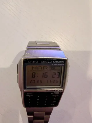 Reloj Casio Data Bank Plata Calculadora y Agenda.