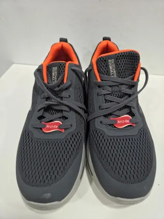 Skechers Go Walk Arch Fit Hombre Gris Naranja