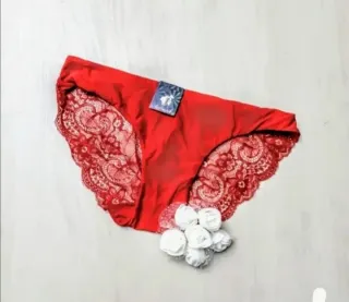 Braguita Tanga Encaje Rojo Talla L