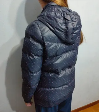 Cazadora acolchada Adidas puntos rosa