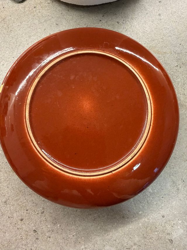 Lote 6 platos cerámica pintados a mano