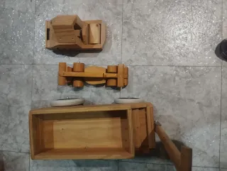 3 passeggini in legno fatti a mano