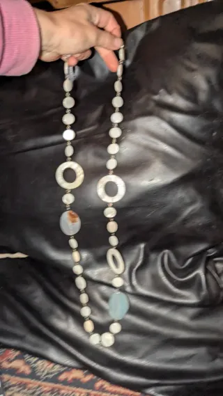 Lunga collana madreperla naturale