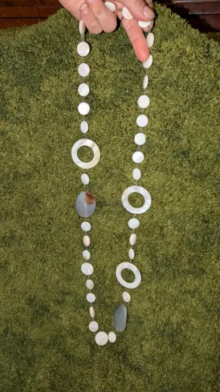 Lunga collana madreperla naturale