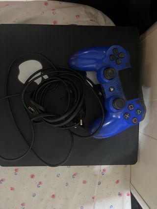 PS4 Slim 1TB Negra + Mando Azul