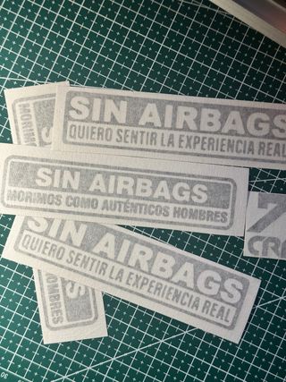 Pegatinas Sin Airbags Vinilo