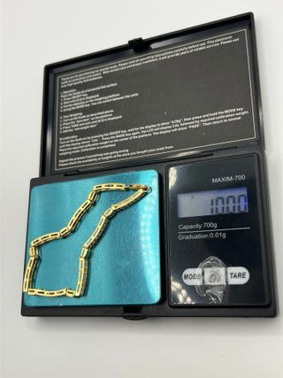 Pulsera Oro 18k Eslabones Circonitas Peso: 10 gr.