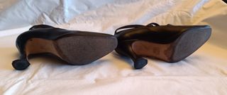 Zapatos negros mujer con tiras - Talla 36