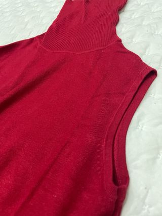 Camisola gola alta vermelha