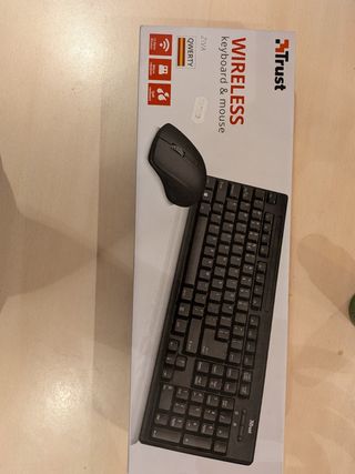 Teclado y Ratón Inalámbricos Trust Negro