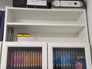 Librería doble Billy/Oxberg Ikea Blanca + módulo