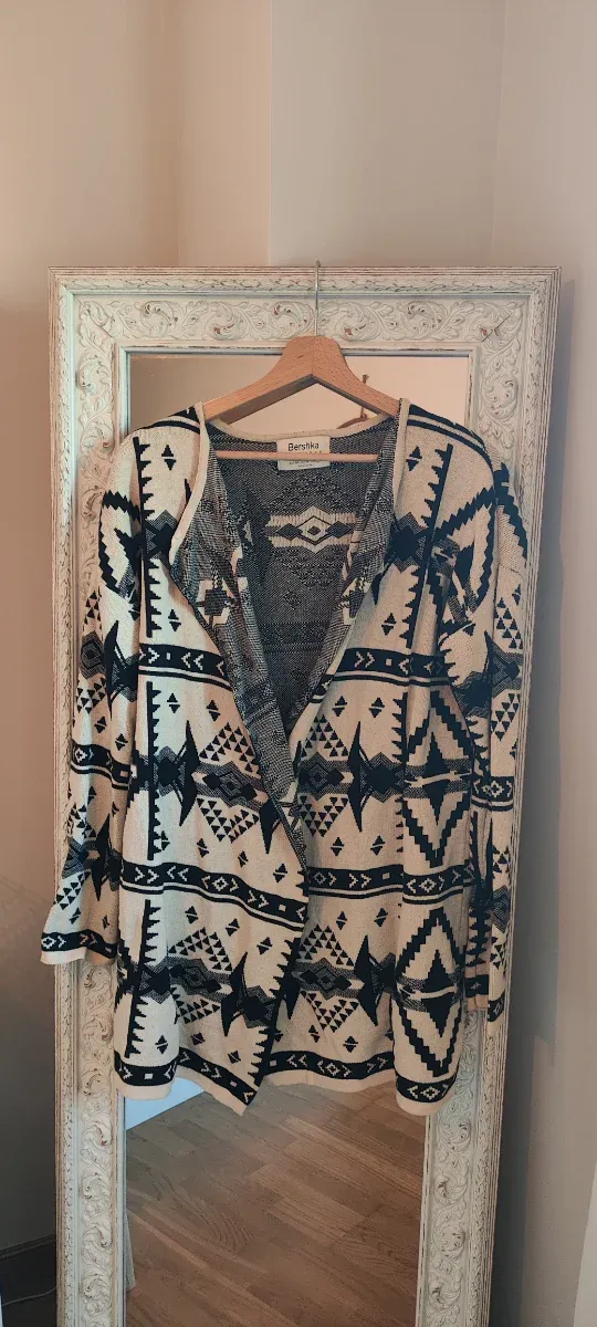 Chaqueta India Beige/Negra Talla Única