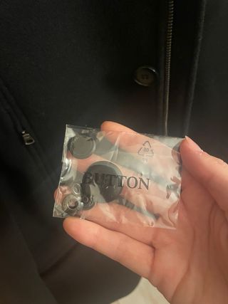 Abrigo de paño negro Milestone hombre