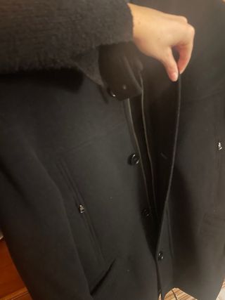 Abrigo de paño negro Milestone hombre