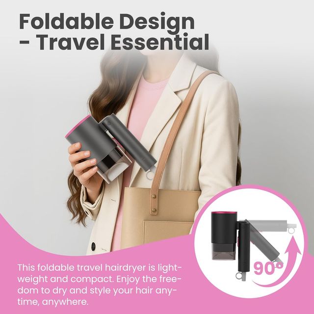Asciugatrice per capelli pieghevole da viaggio