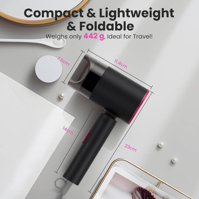 Asciugatrice per capelli pieghevole da viaggio